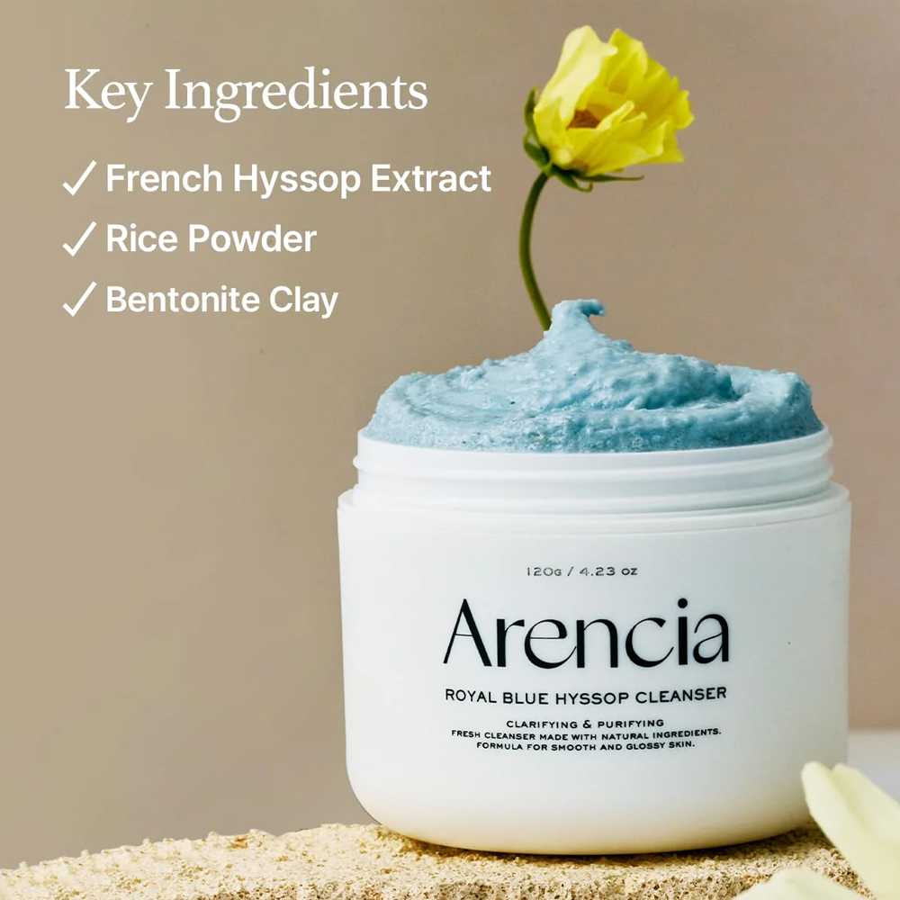Arencia Fresh Blue Hyssop Rice Mochi Cleanser 120g / 4.23oz