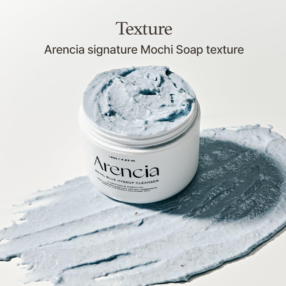 Arencia Fresh Blue Hyssop Rice Mochi Cleanser 120g / 4.23oz