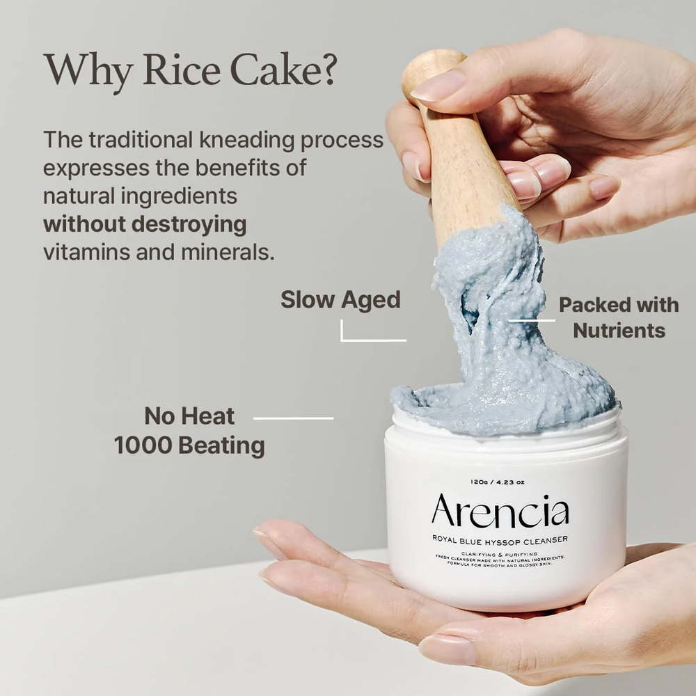 Arencia Fresh Blue Hyssop Rice Mochi Cleanser 120g / 4.23oz