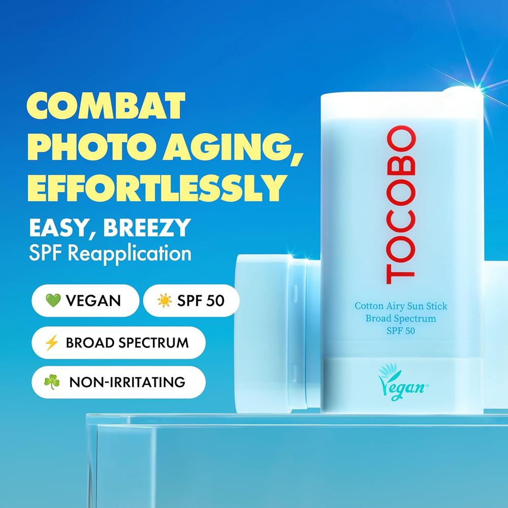 Tocobo Cotton Airy Sun Stick SPF 50 0.67 oz