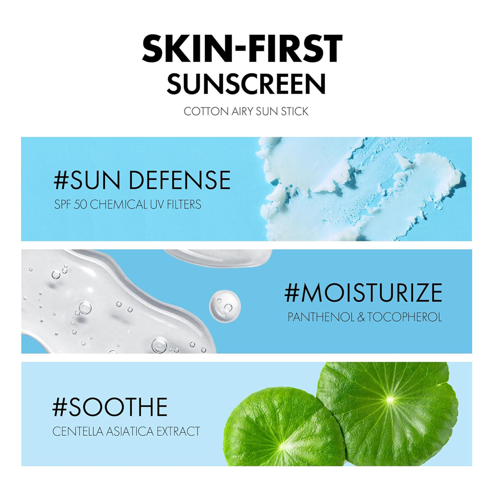 Tocobo Cotton Airy Sun Stick SPF 50 0.67 oz