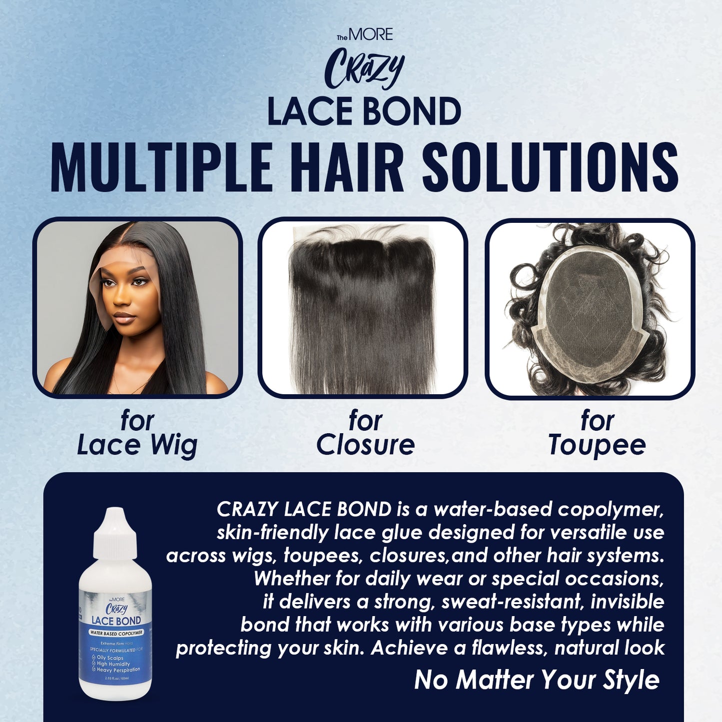 TheMore Crazy Lace Bond – Extreme Hold, Sweat-Proof Lace Wig Adhesive