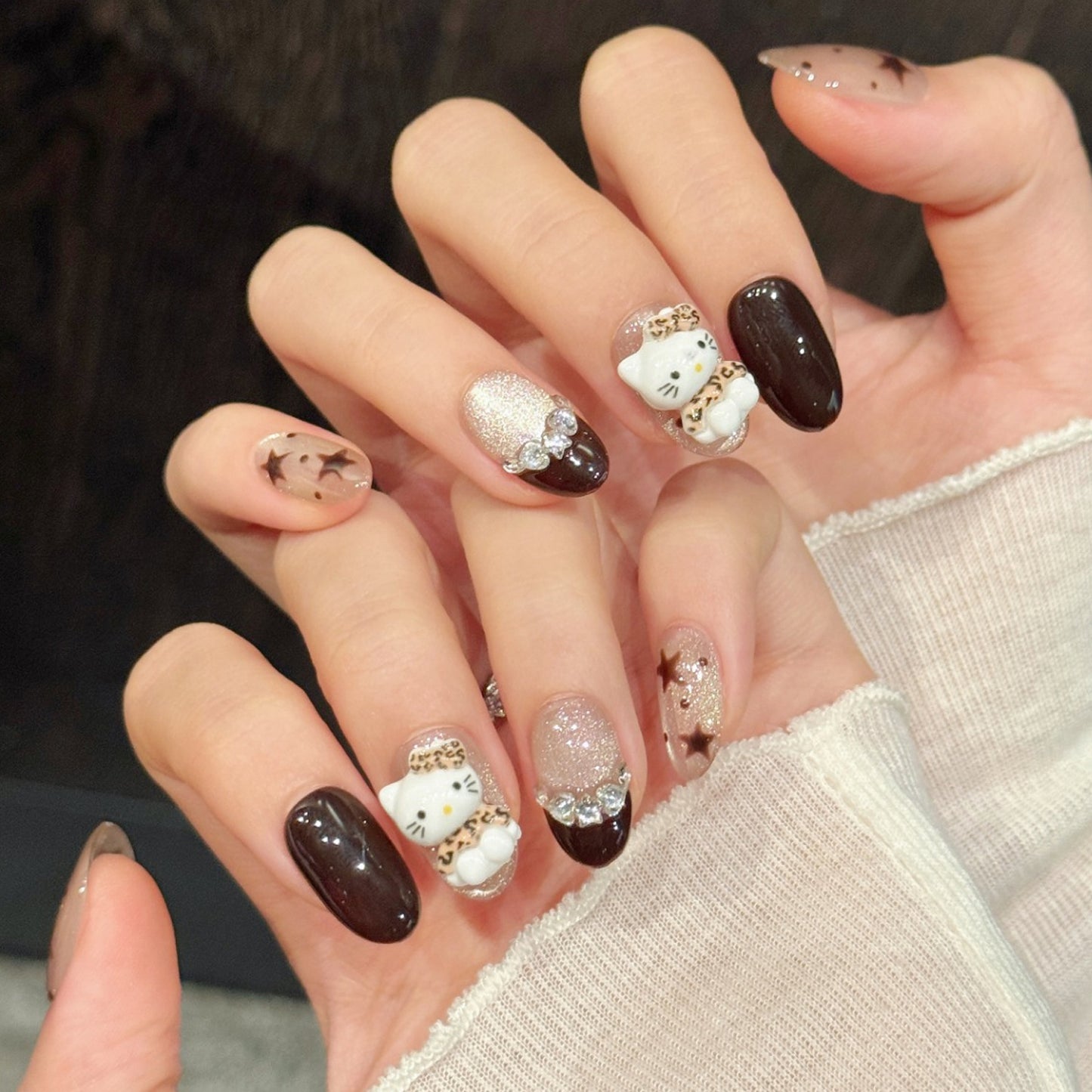 TheMore Crazy 100% Handcrafted Premium Press-On Nails [N017]