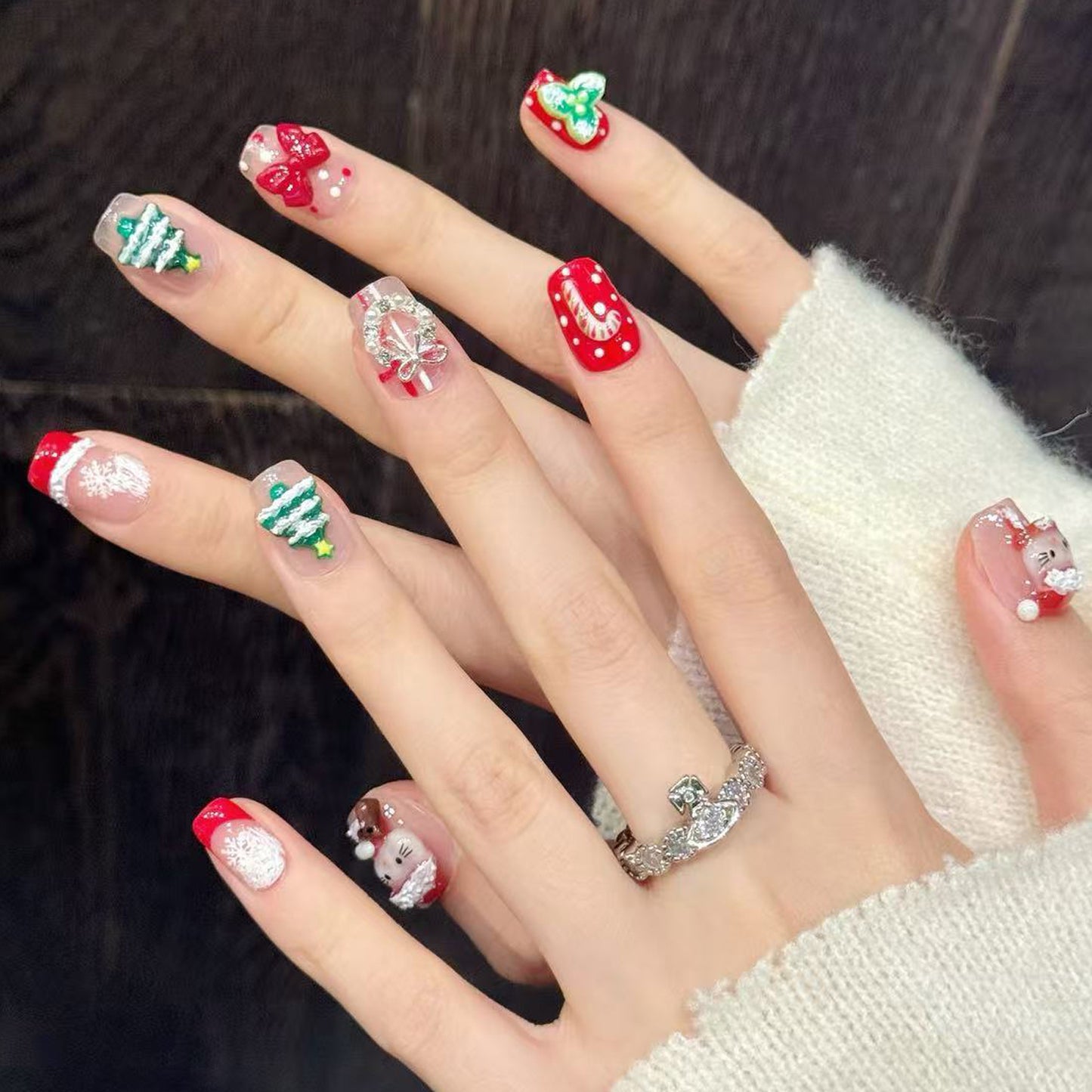 TheMore Crazy 100% Handcrafted Premium Press-On Nails [N036]