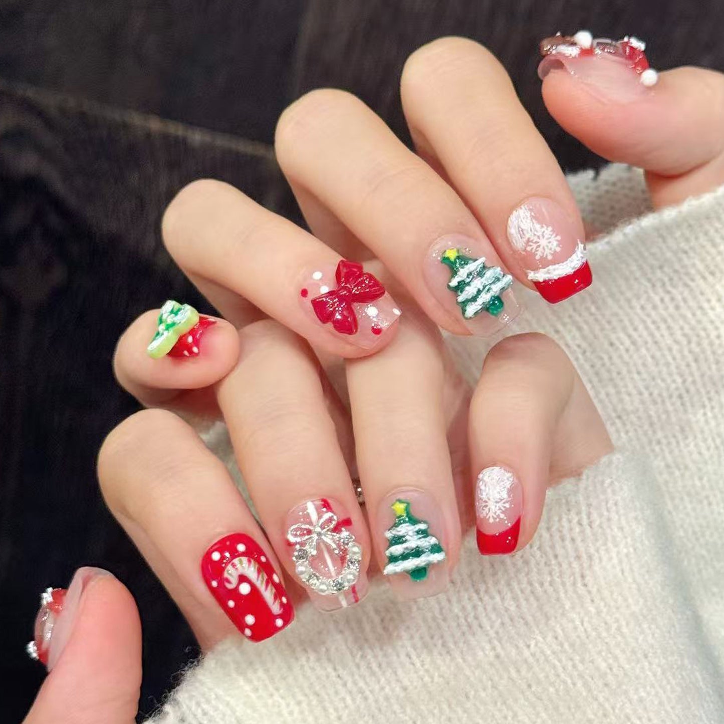 TheMore Crazy 100% Handcrafted Premium Press-On Nails [N036]