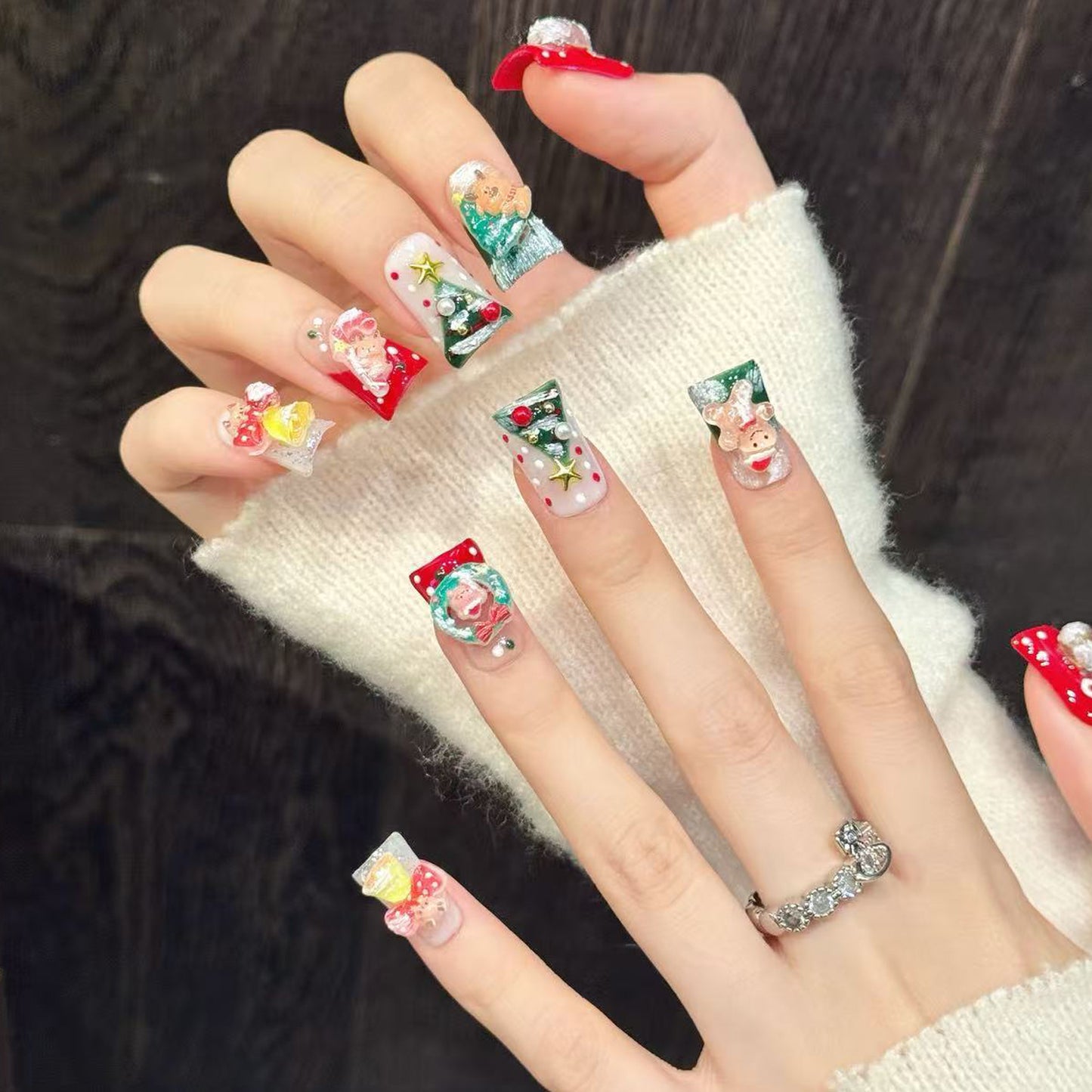 TheMore Crazy 100% Handcrafted Premium Press-On Nails [N037]