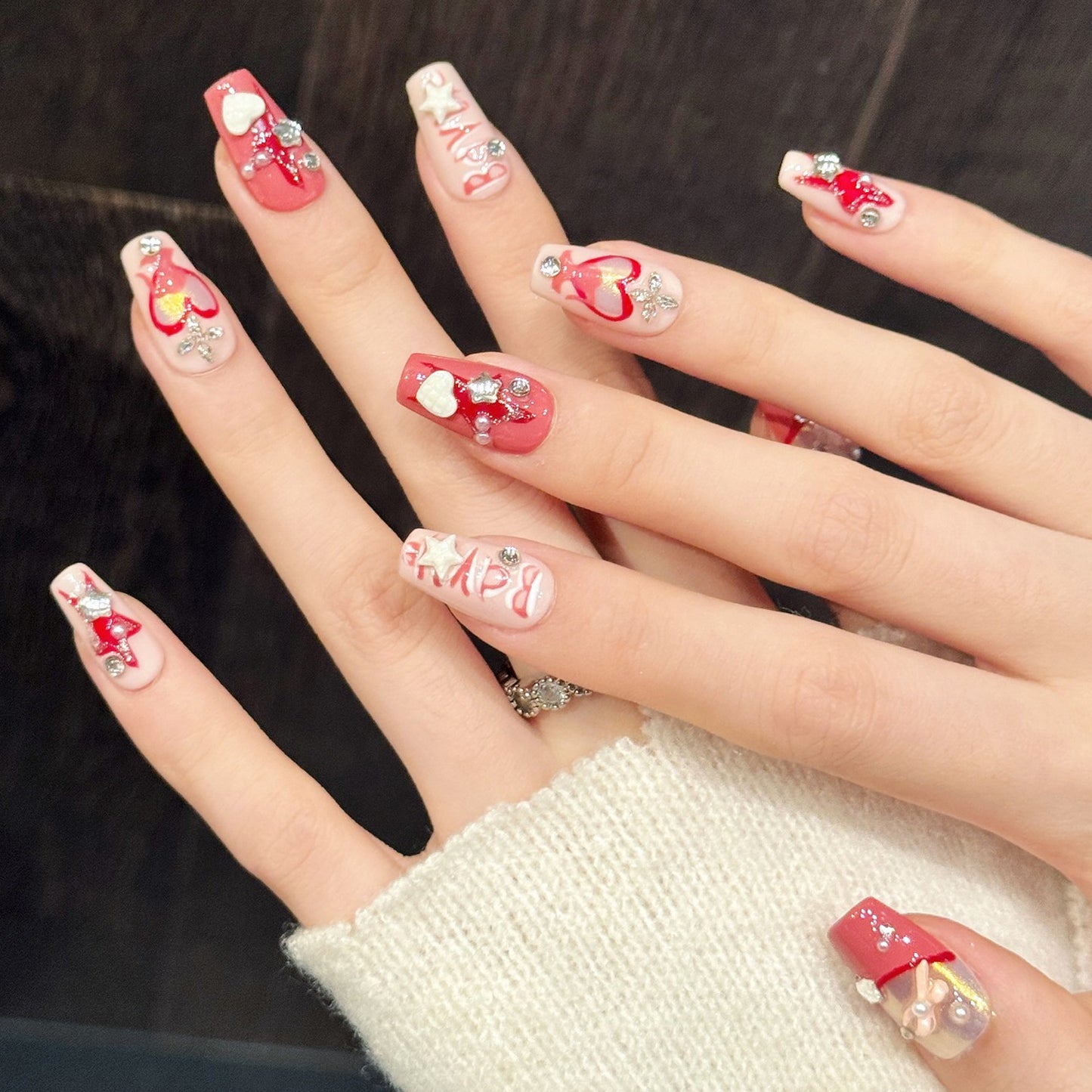 TheMore Crazy 100% Handcrafted Premium Press-On Nails [N038]