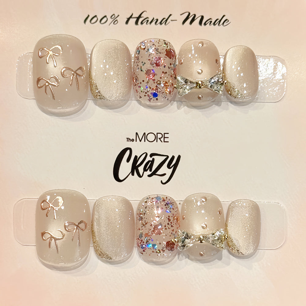 TheMore Crazy 100% Handcrafted Premium Press-On Nails [N042]
