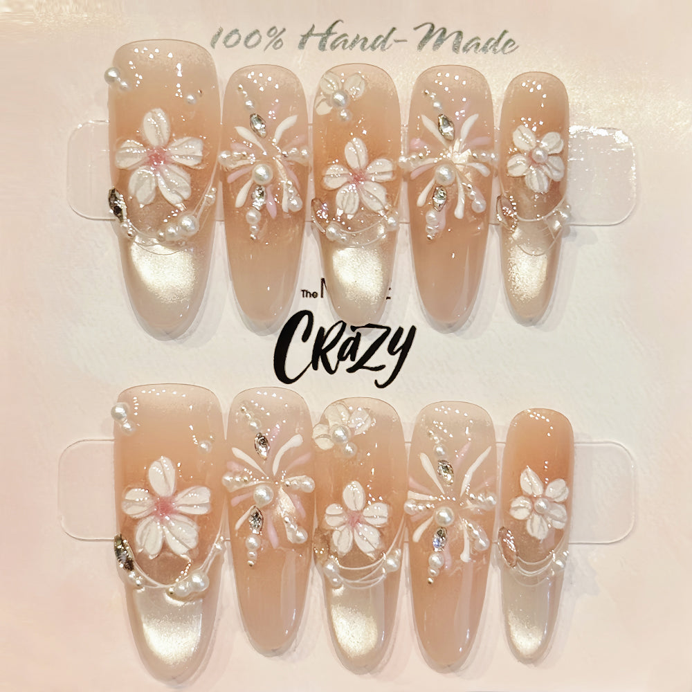 TheMore Crazy 100% Handcrafted Premium Press-On Nails [N043]