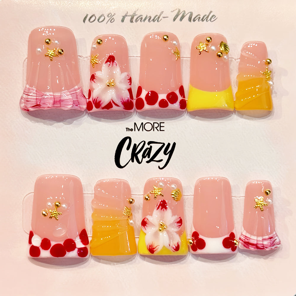 TheMore Crazy 100% Handcrafted Premium Press-On Nails [N056]