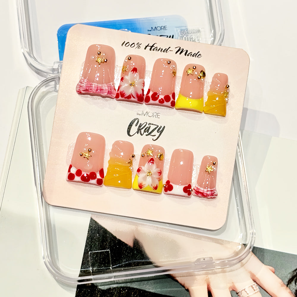 TheMore Crazy 100% Handcrafted Premium Press-On Nails [N056]