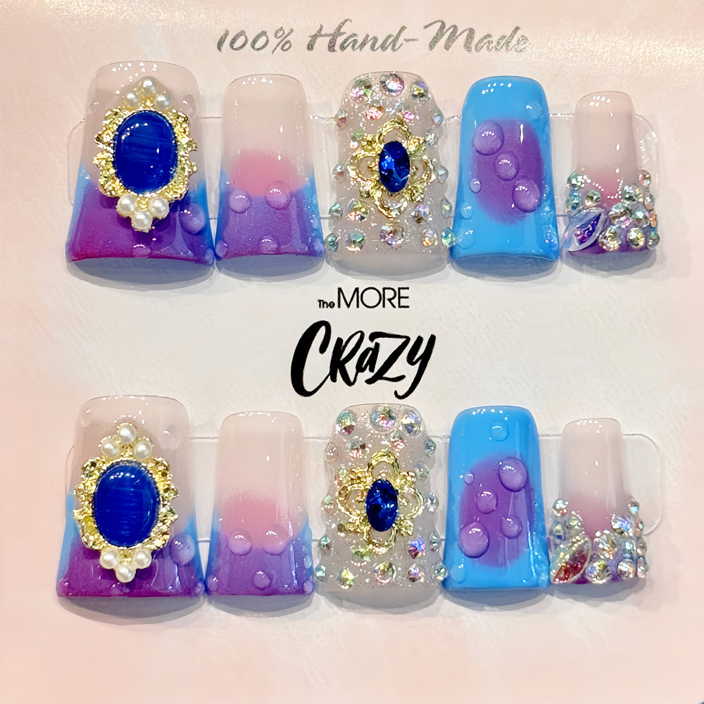 TheMore Crazy 100% Handcrafted Premium Press-On Nails [N058]