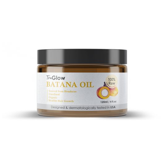 TruGlow 100% Raw Batana Oil - Pure Unrefined Hair & Scalp Treatment for Growth, Repair & Moisture