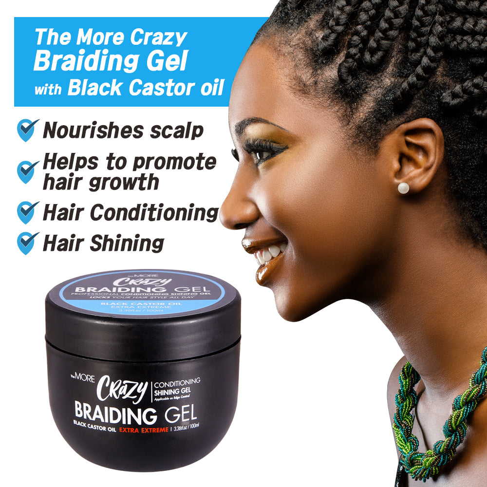 TheMORE Crazy Braiding Gel Black Castor Oil