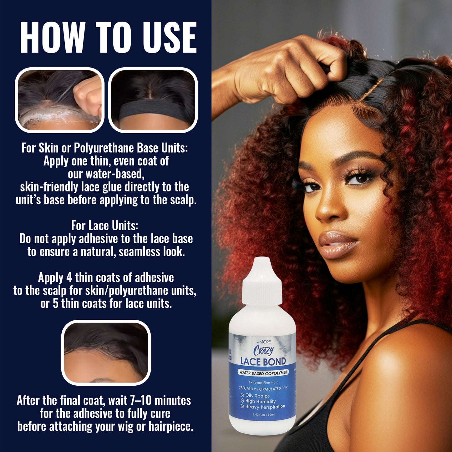 TheMore Crazy Lace Bond – Extreme Hold, Sweat-Proof Lace Wig Adhesive
